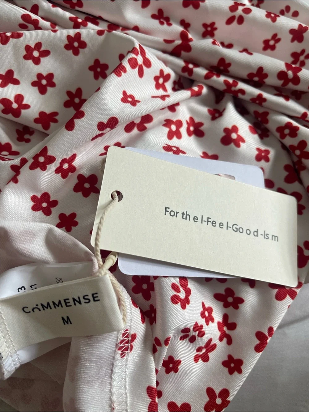 Commense Cream Maxi Dress with Red Floral Print - Picture 5 of 5